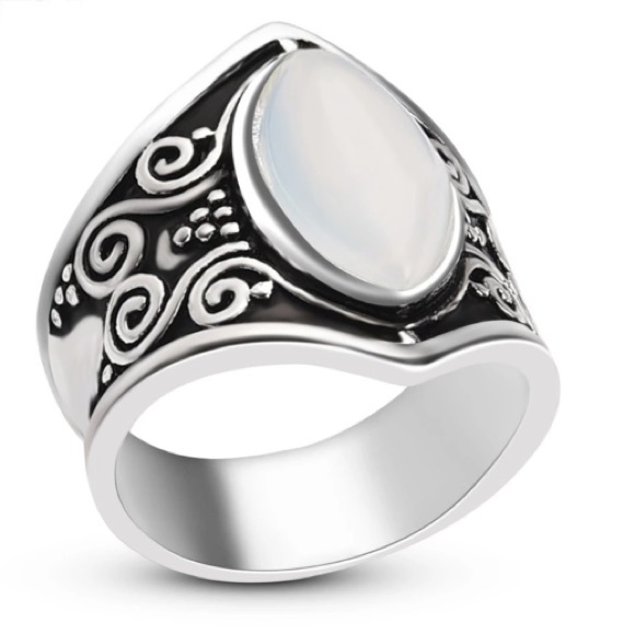 NEW!💙💎OPALITE! BEAUTIFUL! BOHEMIAN! 6.5 RING💎💙 - Picture 4 of 8